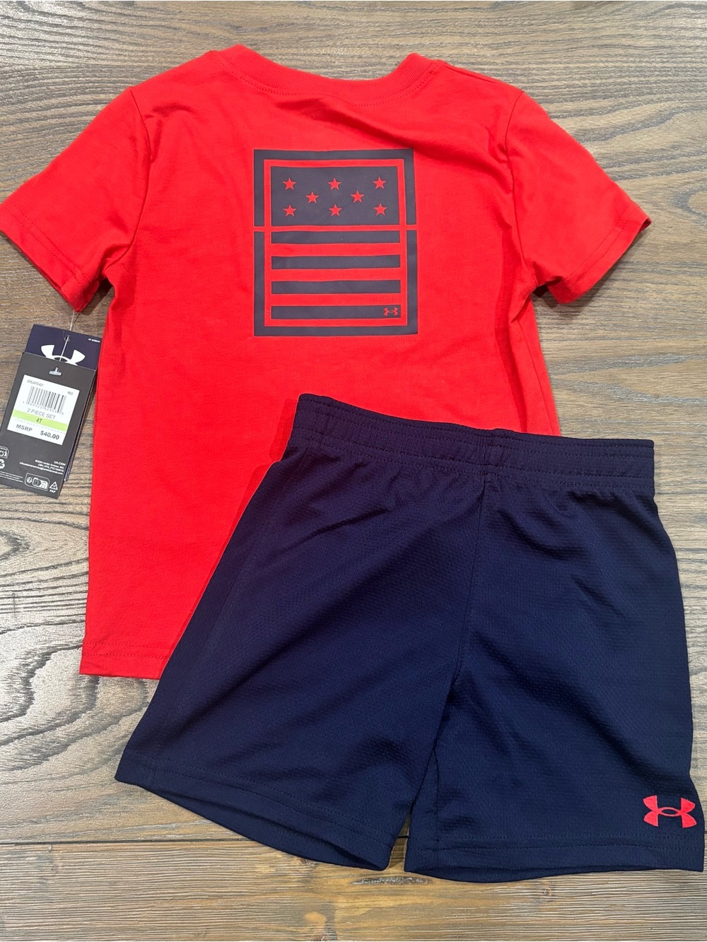 Under Armour | Freedom Tee and Short Set | Boys Size 4T
